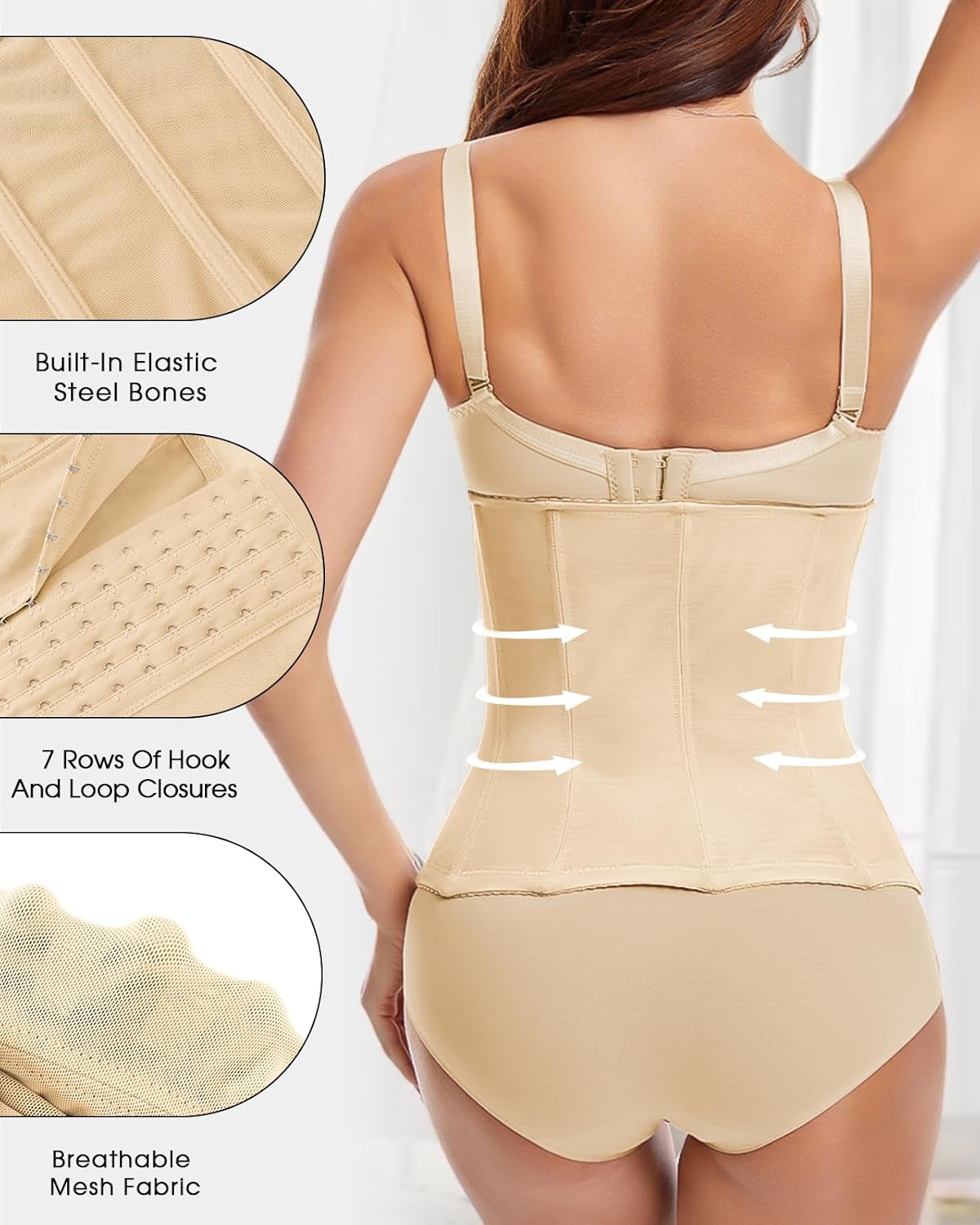 Corset Waist Cincher Seamless Corset Shapewear Tummy Control Band Belly Band for Women Waist Bands for Women
