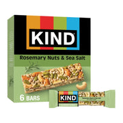 KIND Savory Nut Bars, Rosemary Nuts & Sea Salt, Good Source of Fiber, Gluten Free, Low Sugar, 6g Protein, 6 Count