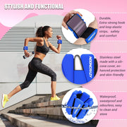 Wrist Ankle Weights Bangles 4lb/2lb for Women, Adjustable Silicone Pilates Weights Bracelet, Heavy Duty Fasteners Wearable Arm & Leg Weights for Yoga, Pilates, Barre, Walking and Gym (Set of 2)