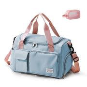 Small Gym Bag for Women, Travel Duffle Bag Carry On Weekender Bag with Shoe Compartment