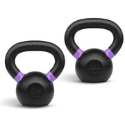 Yes4All Powder Coated Cast Iron Kettlebell Strength Training Kettlebells Weight Set for Full Body Workout, Home Gym