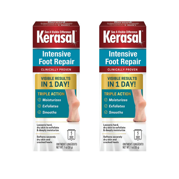 Kerasal Intensive Foot Repair Skin Healing Ointment, 1 Oz and Moisturizing Gel Socks, One Pair (Packaging May Vary)