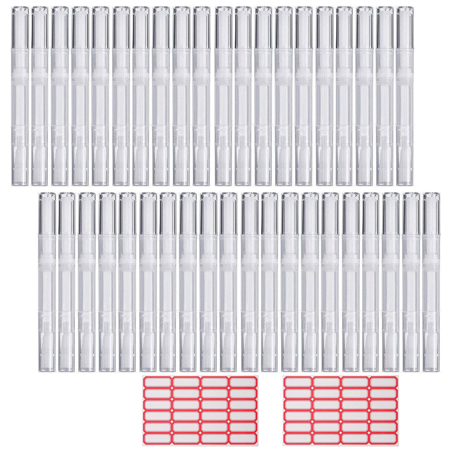 10 Pack 3 ML Transparent Twist Pens, Empty Cuticle Nail Oil Pen with Brush Tip, Cosmetic Lip Gloss Containers Applicators Eyelash Growth Liquid Tube