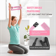Pilates Ring Set, Pilates Essentials Kit with Pilates Ring and Ball, 3 Resistance Bands, Portable Bag & Training Poster, at Home Pilates Starter Workouts Equipment Kit for Women