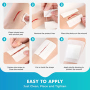 Sutures Butterfly Bandaids - 4 Pcs Laceration Closure Kit - Surgical Laceration Repair Without Sew - Quick Clot -Emergency Wound Closures Device (PU)