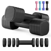 Zempox Adjustable Dumbbell Set of 2, 4 in 1 Free Weights Dumbbells Set for Women, Hand Weights for Women at Home, Each 2lb 3lb 4lb 5lb with TPU Soft Rubber Handle for Home Gym Exercise Training