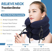 Neck Stretcher, Cervical Traction Device, Neck Traction Device, Neck Pain Relief, Adjustable Inflatable Neck Brace & Neck Stretcher Cervical Traction, Neck Decompression Home Use (Purple)