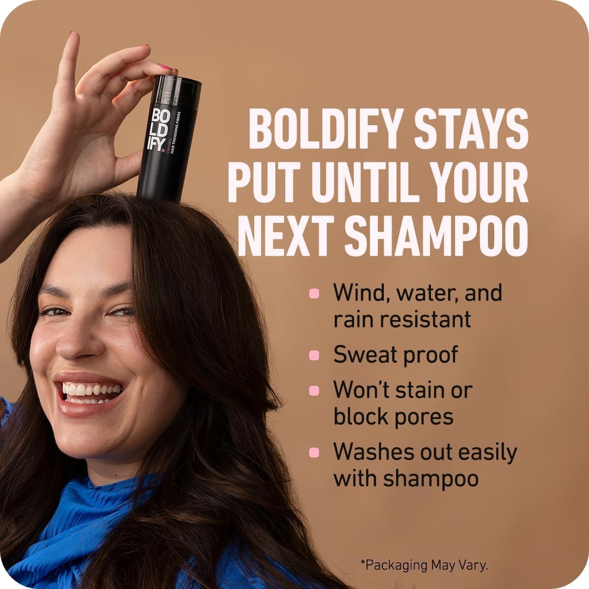 BOLDIFY Hair Fibers (2 x 56g) - Fill In Thinning and Fine Hair for an Instantly Fuller, Thicker Look - 14 Shades for Women & Men - Black