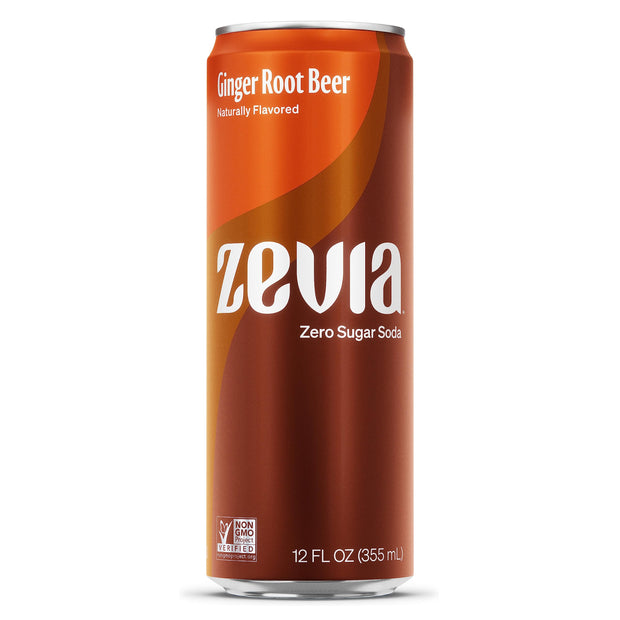 Zevia Zero Sugar Soda, Cream Soda, 12 Ounce Cans (Pack of 12)