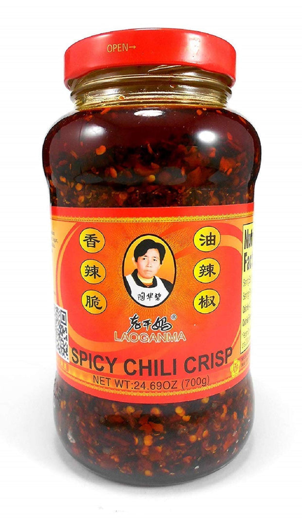 Lao Gan Ma Spicy Chili Crisp Hot Sauce – Restaurant Size 23.63 oz (670g) – Authentic Chinese Chili Oil with Crunchy Bits