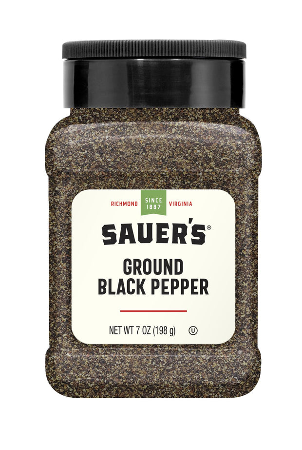 Sauer's Whole Black Pepper | 1 Pound Canister | Foodservice
