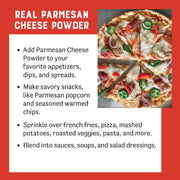Judee’s 11.25oz Parmesan Cheese Powder - Non-GMO, Keto-Friendly, rBST; Hormone, Gluten & Nut Free – Real Parmesan, USA-Made for Dips, Soups & Seasonings