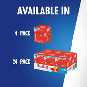 Red Bull Red Edition Sugar Free Energy Drink, Watermelon, with 80mg Caffeine plus Taurine & B Vitamins, 8.4 Fl Oz, 6 Packs of 4 Cans (Pack of 24)