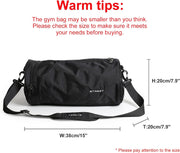 Small Sports Gym Bag Workout Lightweight Duffel Bags for Men and Women Black X-Small