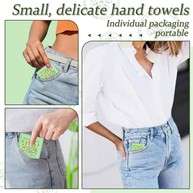 Mini Deodorant Body Wipes 50 pieces of Travel deodorant Wipes And Travel Deodorant Individually Wrap Hypoallergenic Underarm Sweating Cucumber And Travel To Clean Skin For Female Male Teenagers