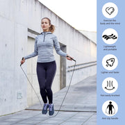 10 ft Speed Jump Rope with Handle, Adjustable Skipping Rope for Men Women, 3 oz Ultra-light Professional Fitness Boxing Cross Fit Exercises Gym Cardio Endurance Training Lovers (Black)