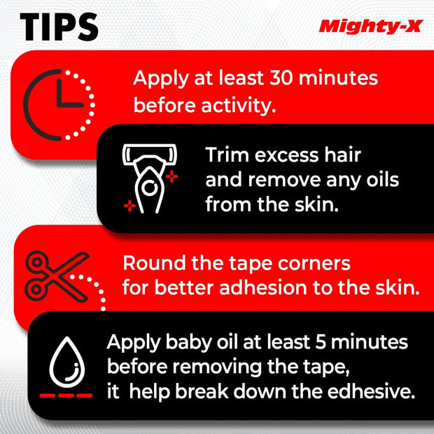 Waterproof Kinesiology Tape - 3 Rolls - Knee Support & Muscle Pain Relief - 16.4 ft Uncut Sports Kinetic Tape for Joint Stability - 50 Instructional Videos