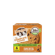 Lenny & Larry's The Complete Cookie, Peanut Butter Chocolate Chip, Soft Baked, 16g Plant Protein, Vegan, Non-GMO, 4 Ounce Cookie (Pack of 6)
