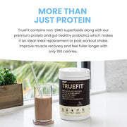 TrueFit Gut Healthy Protein Powder, Grass-Fed Whey Meal Replacement Shake with Prebiotics, Probiotics, & Organic Superfoods, Keto Friendly, Gluten Free (Packaging May Vary)