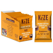 KiZE Energy Bars - Peanut Butter Honey - Gluten Free, Dairy Free, Non-GMO, and High Protein Meal Replacement Energy Bars, Clean and Simple Food Ingredients - 7g High Protein Snacks, (10 Count)