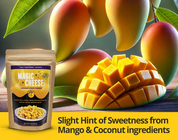 Vegan Magic Cheese Sauce (6oz powder makes 14oz), Cheddar Cheese Powder for Vegan, Plant-Based Cheese, Salty Crackers Dairy Free, Low Sodium