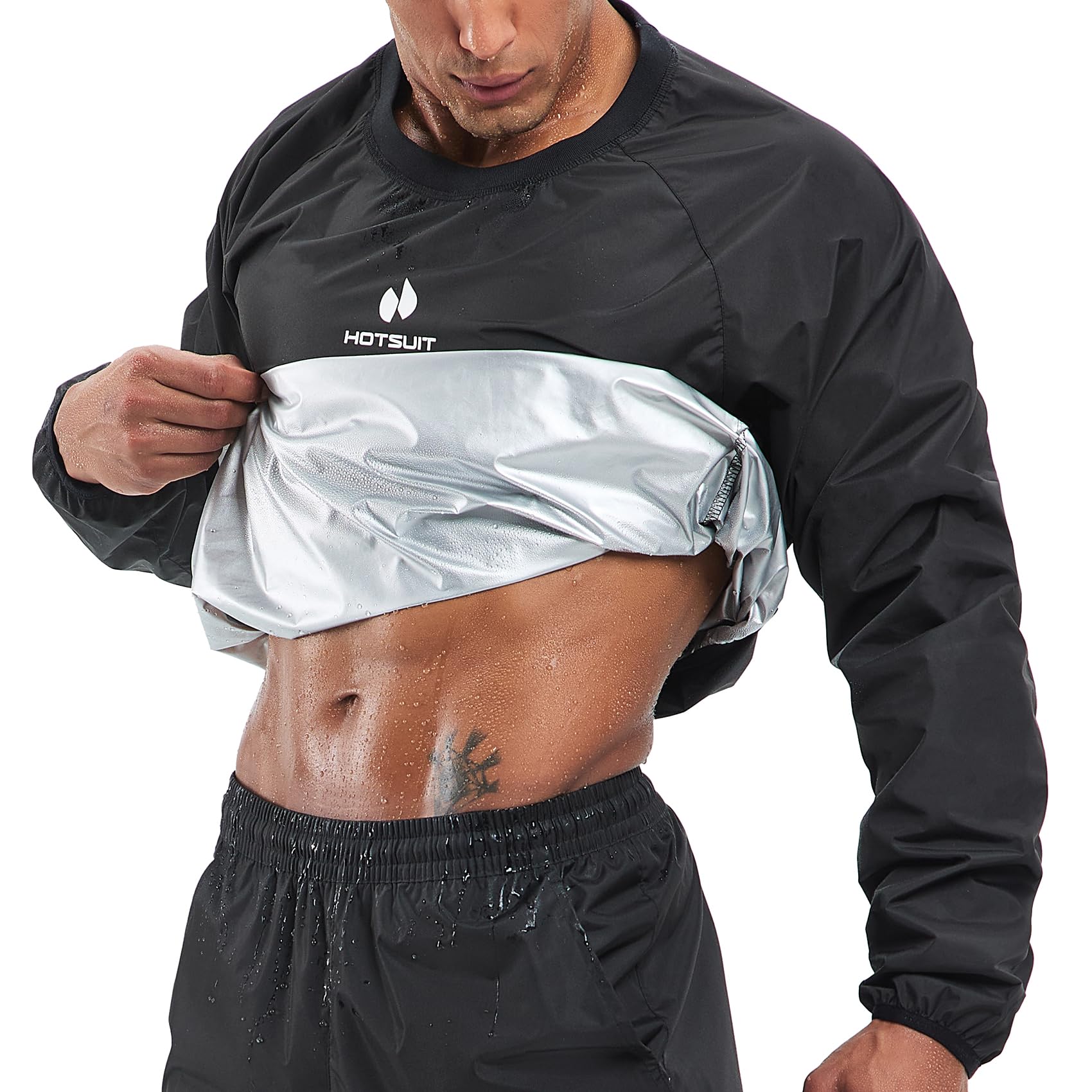 HOTSUIT Sauna Suit Men Anti Rip Sweat Suits Gym Boxing Workout Jackets