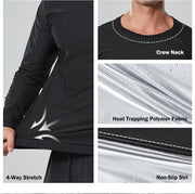 Sauna Suit for Men Long Sleeve Heat Trapping Sweat Suit Weight Loss Body Shaper Hot Workout Gym Compression Shirts