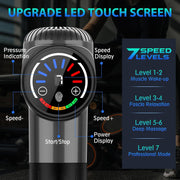 TOLOCO Massage Gun, Deep Tissue Back Massage for Athletes for Pain Relief, Percussion Massager with 10 Massages Heads & Silent Brushless Motor, Gifts for Fathers Day, Black