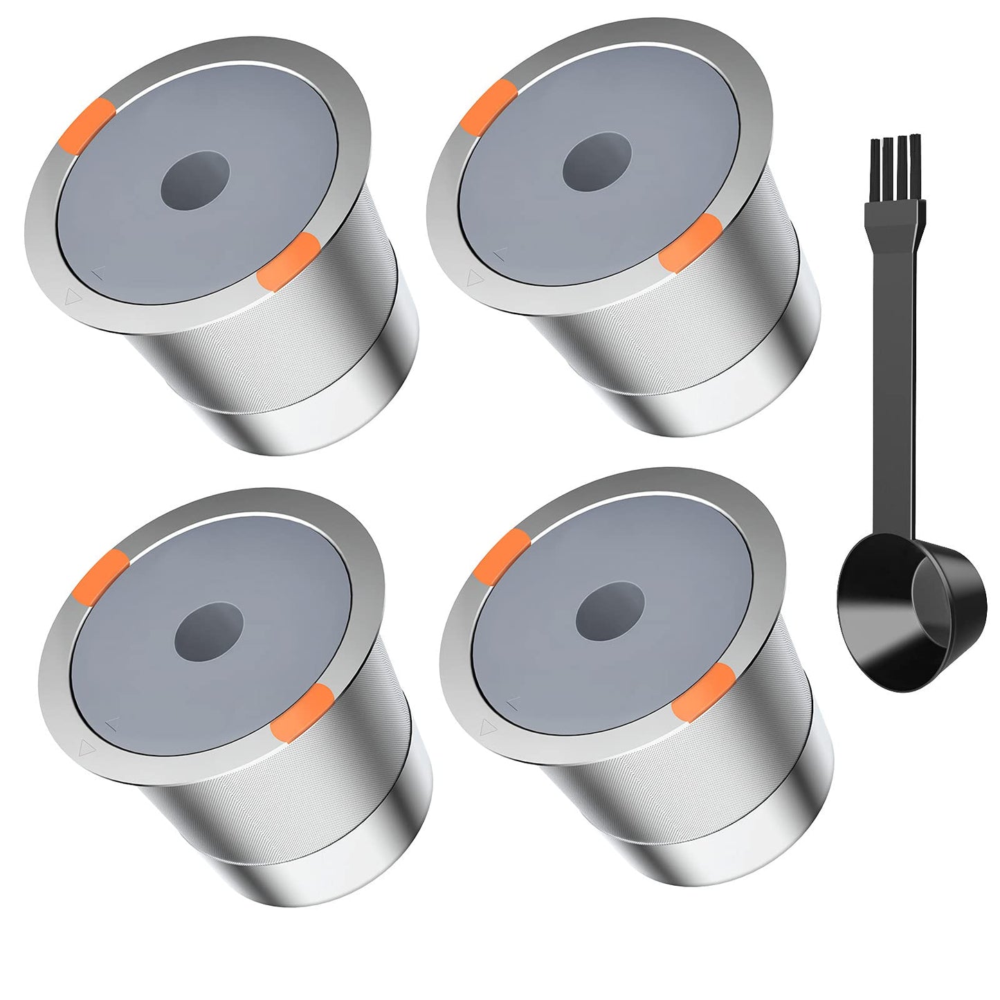 Noalto Reusable K Cups and Coffee Pods,Universal stainless steel k Cups for Keurig 2.0 and 1.0 Coffee Makers machine(2pack)