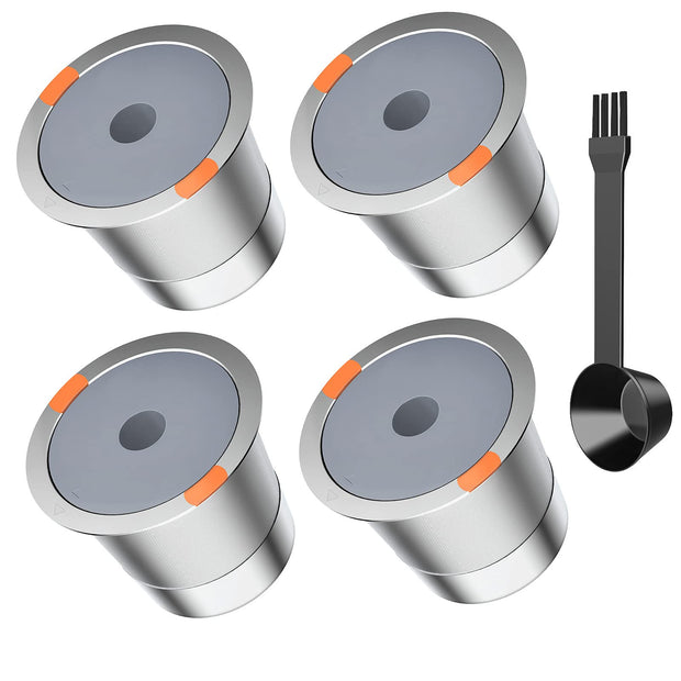 Noalto Reusable K Cups and Coffee Pods,Universal stainless steel k Cups for Keurig 2.0 and 1.0 Coffee Makers machine(2pack)