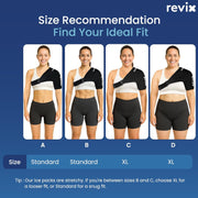 REVIX Shoulder Ice Pack Wrap for Rotator Cuff and Arm, Reusable Gel Cold Wrap with Compression for Targeted Area, Soothing Discomfort & Fatigue, Easy to Put On & Take Off, Flexible Fit for Men & Women