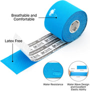 OK TAPE Kinesiology Tape, Regular Original Cotton Elastic Athletic Tape for Support and Recovery, Sports Tape, 2in×16.4ft Uncut Roll - Pink