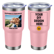 Personalized Custom Tumbler Print in USA 48 Pcs Double Wall Insulated Tumbler 32oz Stainless Steel Coffee Cup with Lid & Straw