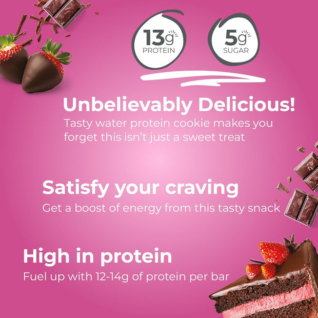 Power Crunch Protein Wafer Bars, High Protein Snacks with Delicious Taste, Chocolate Strawberry, 1.4 Ounce (12 Count)