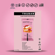 TRUBAR Vegan Protein Bar, Strawberry Shorty Got Cake, Gluten Free, Plant Based Protein, Dairy Free, Non GMO, Soy Free, No Sugar Alcohols, 12G Protein, 12G Fiber, 23G Carb, On the Go Snack Bars, 12 CT
