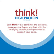 think! Protein Bars, High Protein Snacks, Gluten Free, Kosher Friendly,Variety Pack, Nutrition Bars, 2.1 Oz per Bar, 12 Count (Packaging May Vary)