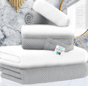 VOOVA & MOVAS Bathroom Hand Towels Set of 4, Large 18"x28" - 100% Cotton | Quick Dry | Light Weight | Thick | Soft | Absorption, Luxury Hand Towels for Showering, Hot Pink Bathroom Decor