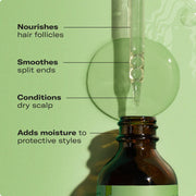 Mielle Organics Rosemary & Mint Hair Oil, Split Ends & Dry Scalp Treatment - Infused with Biotin & Essential Oils for Strengthening, Soothing, Moisturizing & Encouraging Healthier Hair (2 Fl Oz)