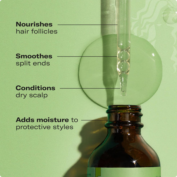 Mielle Organics Rosemary & Mint Hair Oil, Split Ends & Dry Scalp Treatment - Infused with Biotin & Essential Oils for Strengthening, Soothing, Moisturizing & Encouraging Healthier Hair (2 Fl Oz)