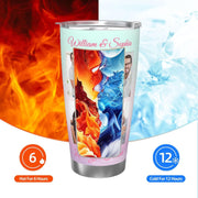 Personalized Tumbler Coffee Mug Custom Mug Cups with Picture Photo Lid 20oz Customized Valentine's Day Mothers Day Birthday Gifts for Men Women Mom Dad Him Her