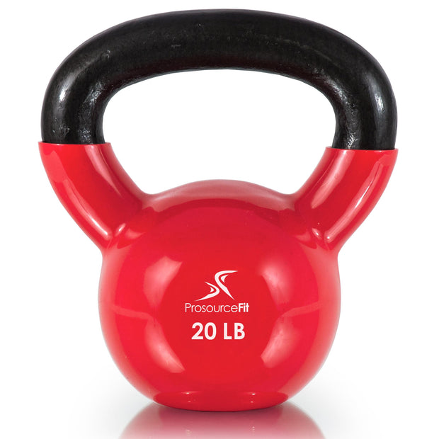 ProsourceFit Vinyl Coated Cast Iron Kettlebells for Full Body Fitness Workouts