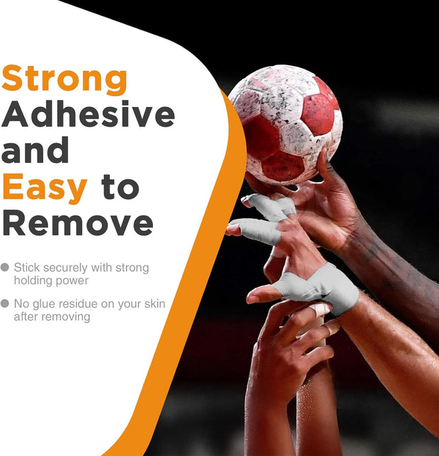 OK TAPE 4 Rolls Athletic Tape, Sports Tape for Injuries, Rigid, Easy Tear Medical Tape, Wrist Tape, No Sticky Residue | Secure Ankle, Finger, Knee- 1.5inch x 15yards (Purple)