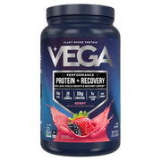 Vega Sport Vegan Protein Powder + Recovery - 30g Plant Based Protein per Serving, Chocolate, 19 Servings, 5g BCAAs, Probiotics, NSF Certified, For Shakes & Smoothies, 1.8lbs (Packaging May Vary)