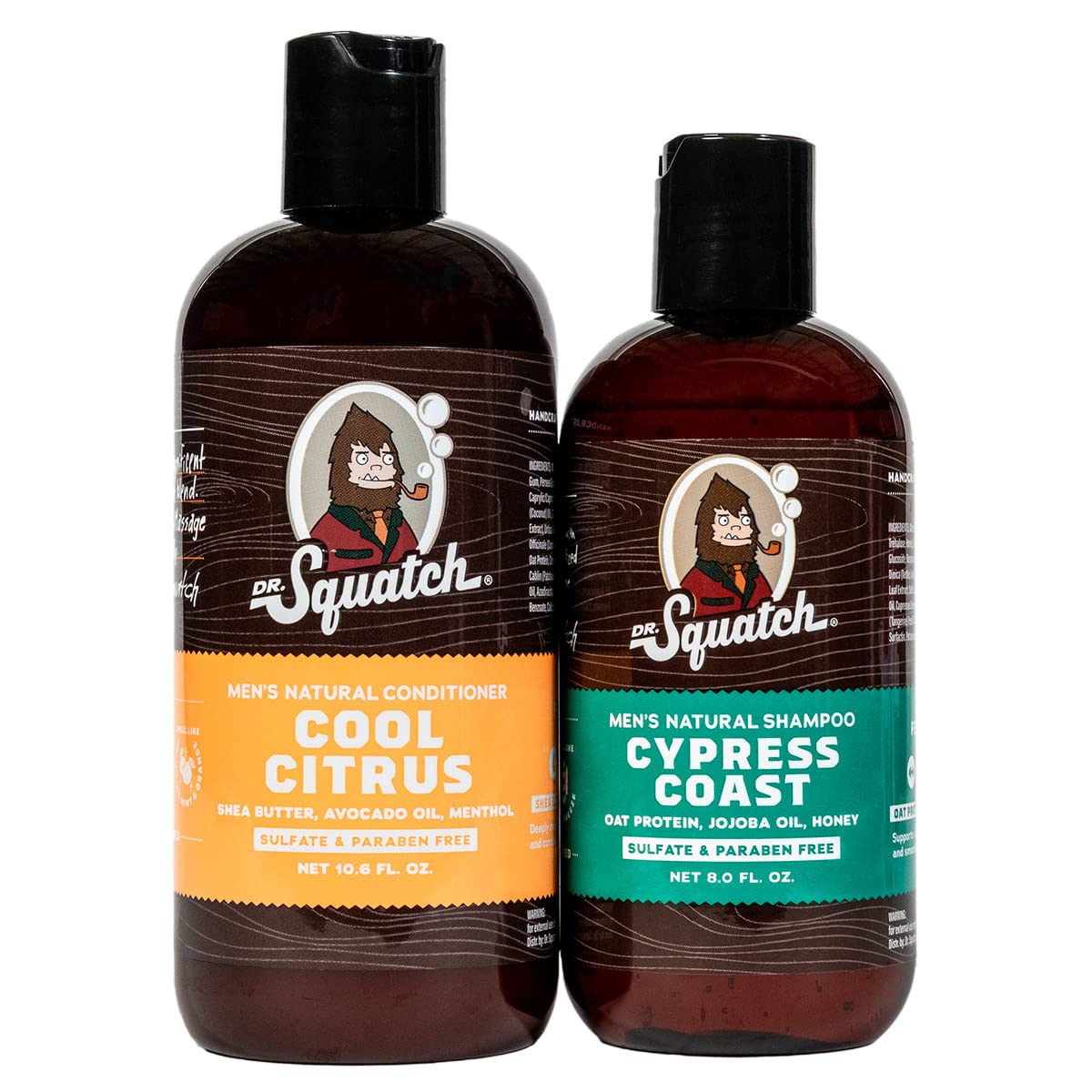 Dr. Squatch Natural Hair Bundle for Men - Healthy, Full Looking Hair - Fresh Falls Shampoo (8 fl oz), Fresh Falls Conditioner (11.5 fl oz)