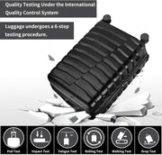 Lightweight Luggage with Spinner Wheels & YKK Zipper, Hard Shell 3-Piece Suitcase ABS+PC Hardside Luggage Set with TSA Lock for Men Travel, Black (20+24+28 inch)