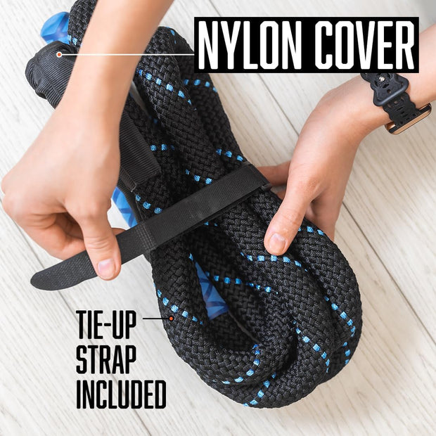 Weighted Jump Rope - 2.9lbs, 9.9 Feet Long Jump Ropes for Fitness, Home Workout Rope, Skipping Rope for Exercise, Total Body Workout Equipment, Durable Jumping Rope by Fitby