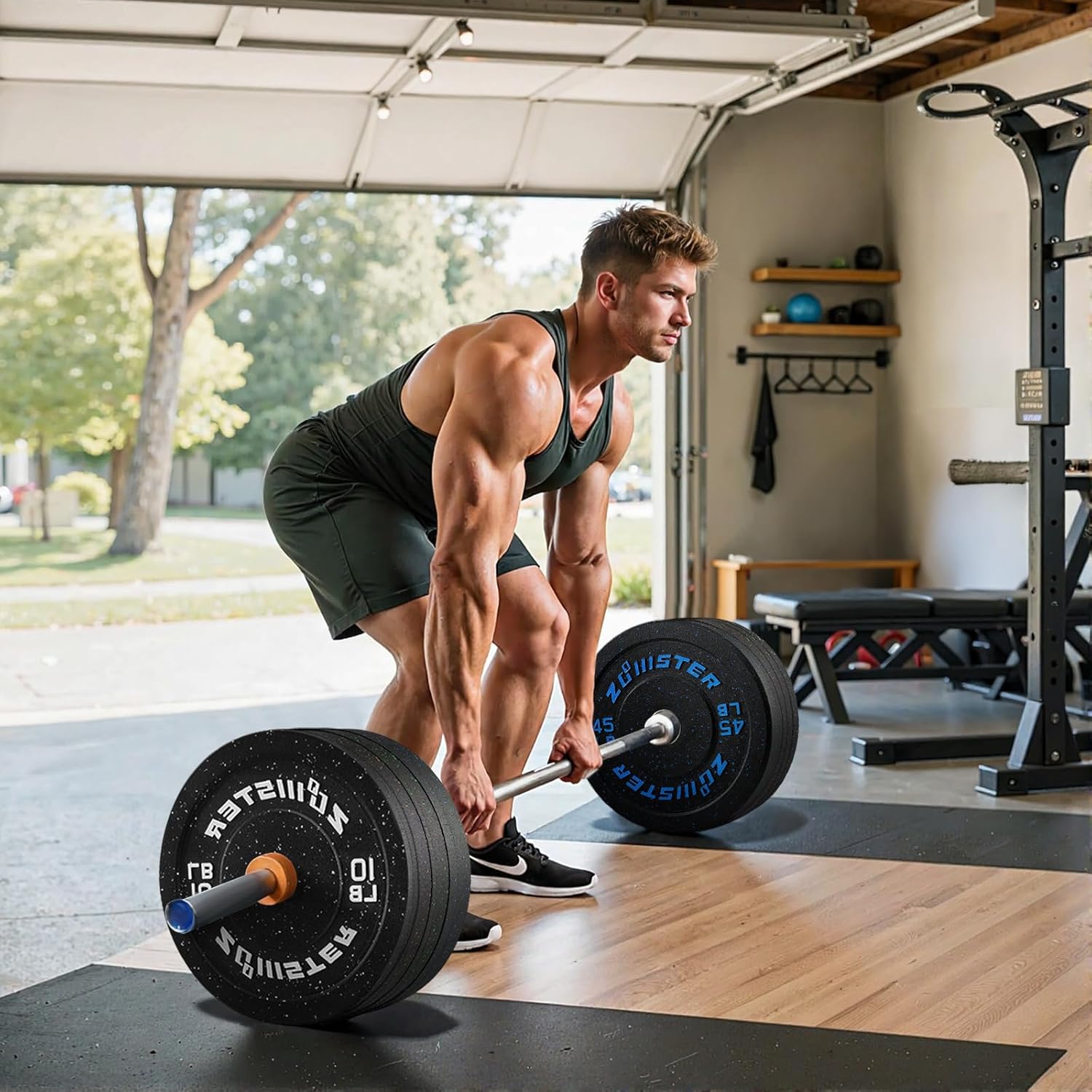 Bumper Plate Olympic Weight Plate High Bounce Bumper Weight Plate with Steel Insert Strength Training Weight Lifting Plate