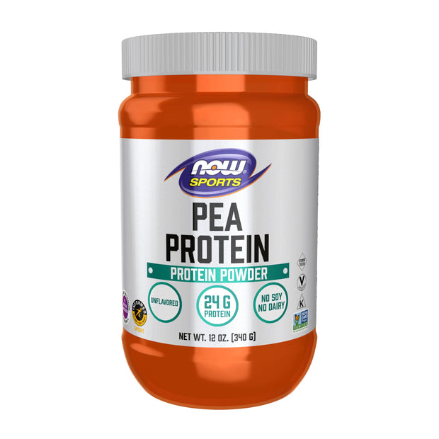 NOW Foods Sports Nutrition, Pea Protein 24 g, Fast Absorbing, Unflavored Powder, 7-Pound