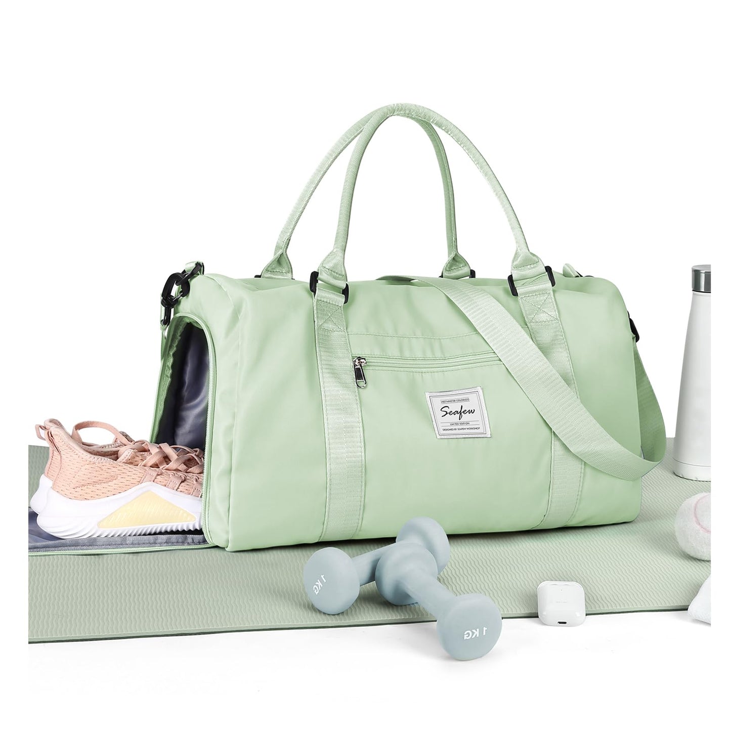 Gym Bag Womens,Travel Duffel Carry on Bag Sport Tote Bag Weekend Overnight Bag