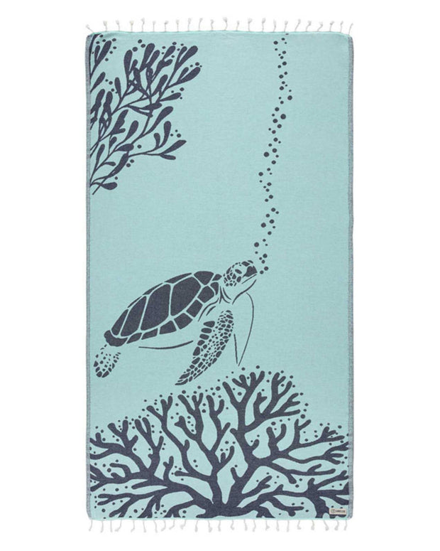 Sand Cloud Turkish Beach Towel - Sand Free - 100% Organic Turkish Cotton Yarn - Quick Dry Towel for Beach, Picnic, Blanket or Bath Towel - As Seen on Shark Tank - Marine Life (Whale Shark)